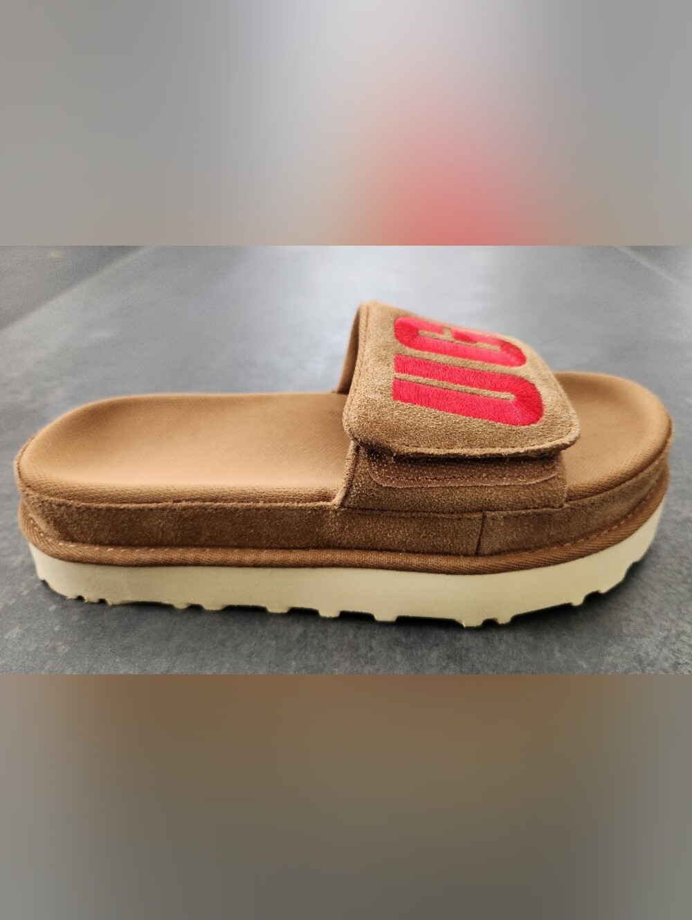 UGG Women's Chestnut Suede Laton Slide Sandals